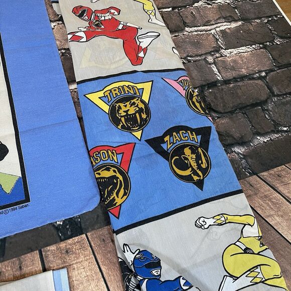 Vintage Mighty Morphin Power Rangers Bedding Saban 1994 Twin Bed 90s Set - Picture 7 of 9